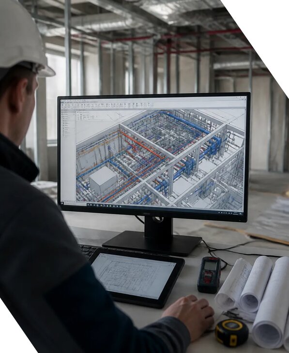 Создание BIM модели инженерных сетей для объектов в Ельце